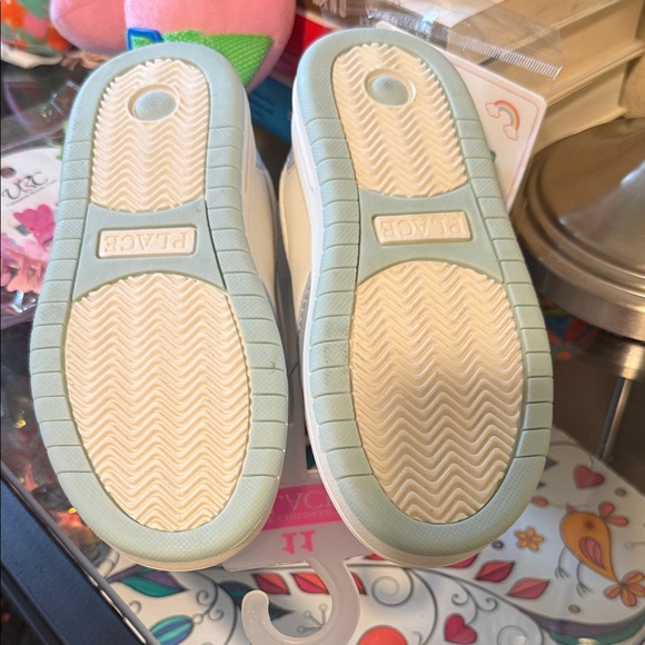 The Children's Place White and Light Blue Sneakers - Picture 4 of 5